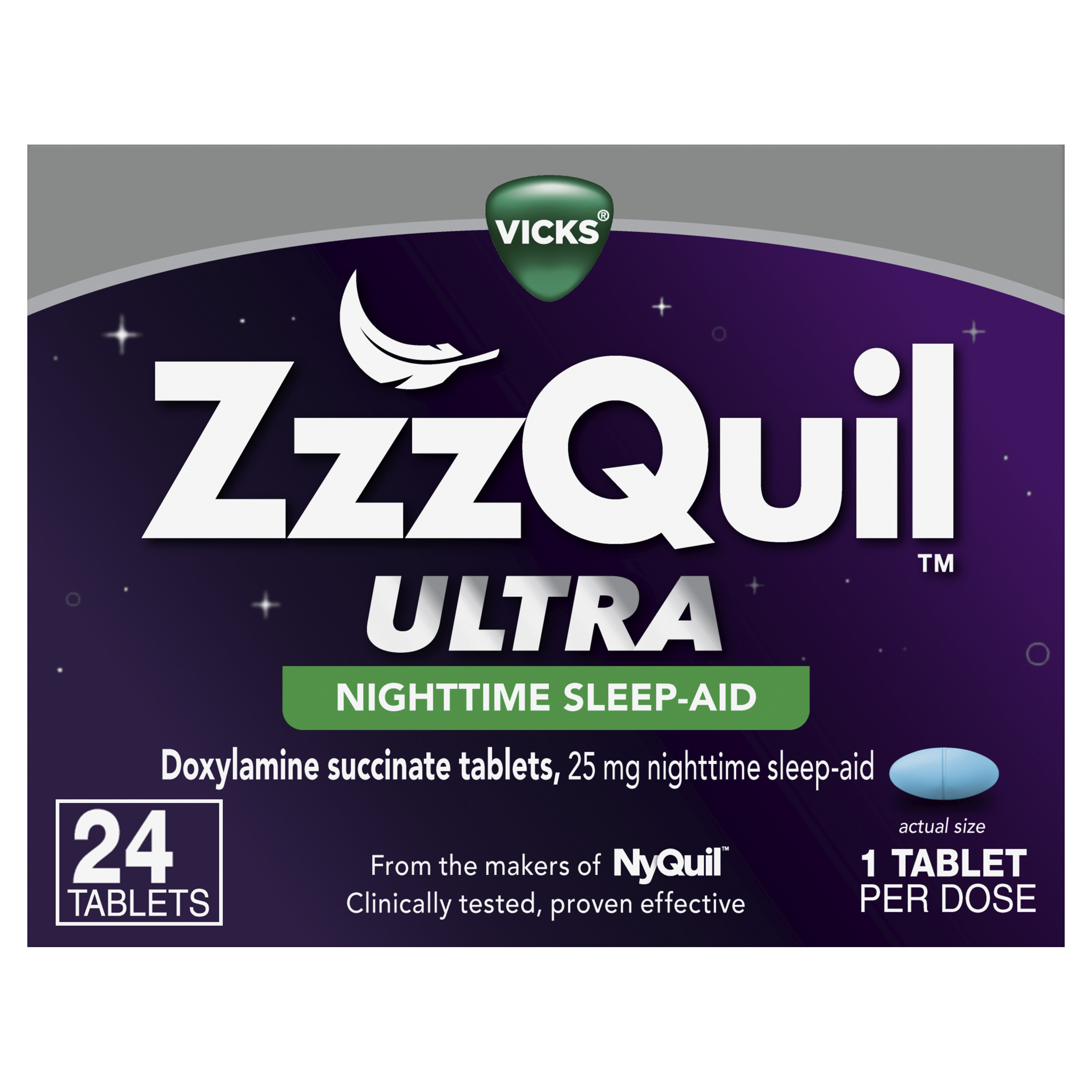 Order Vicks ZzzQuil Ultra Nighttime Sleep Aid Tablets - 24 ct food online from Rite Aid store, REEDLEY on bringmethat.com