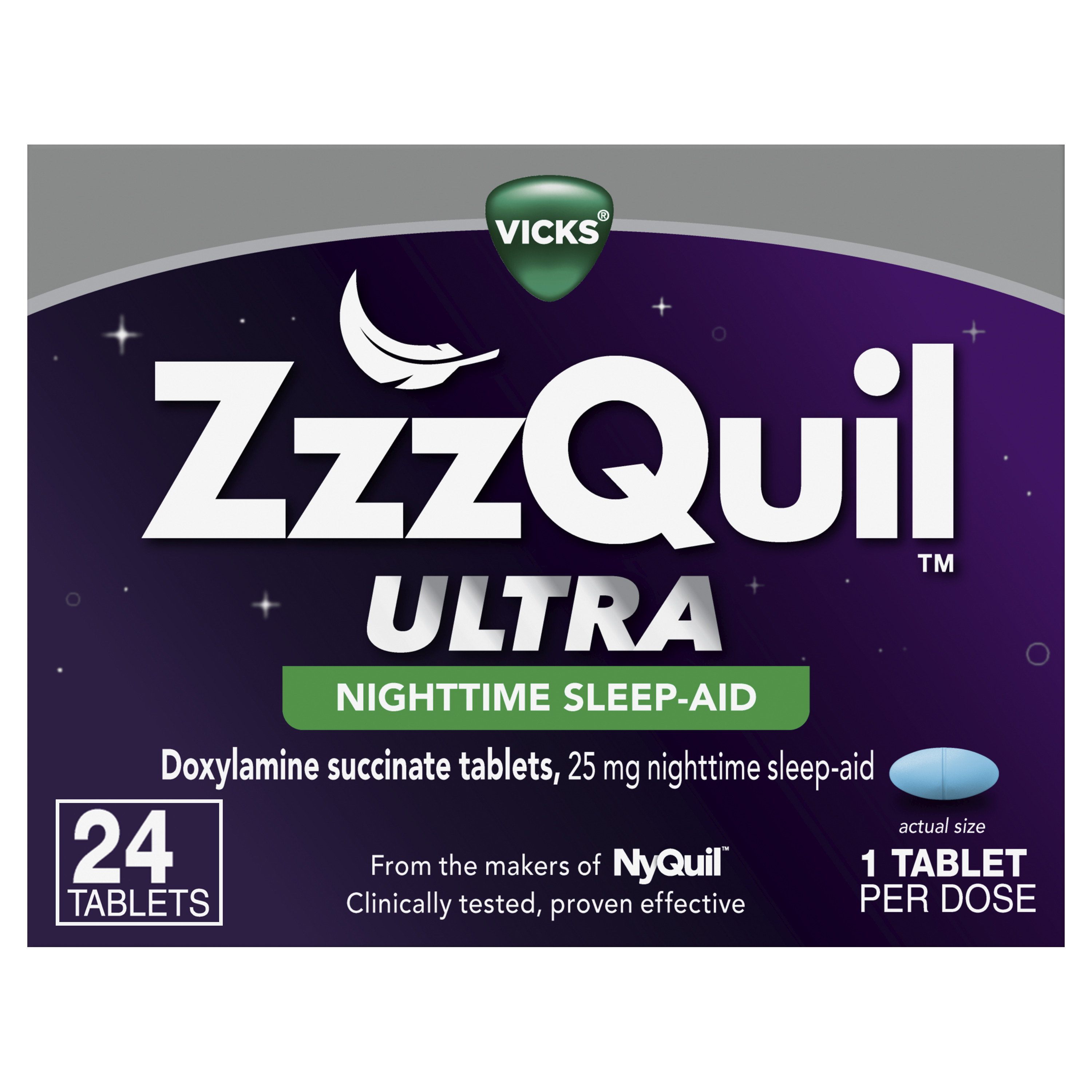 Order Vicks ZzzQuil Ultra Nighttime Sleep Aid Tablets - 24 ct food online from Rite Aid store, ELMIRA on bringmethat.com