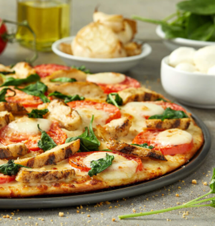 Order Chicken Spinach Mozzarella Pizza food online from Donatos Pizza store, Bowling Green on bringmethat.com