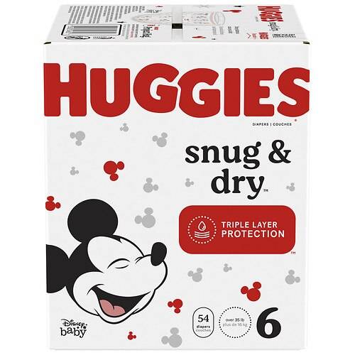 Order Huggies Snug & Dry Baby Diapers Size 6 - 54.0 ea food online from Walgreens store, Surprise on bringmethat.com