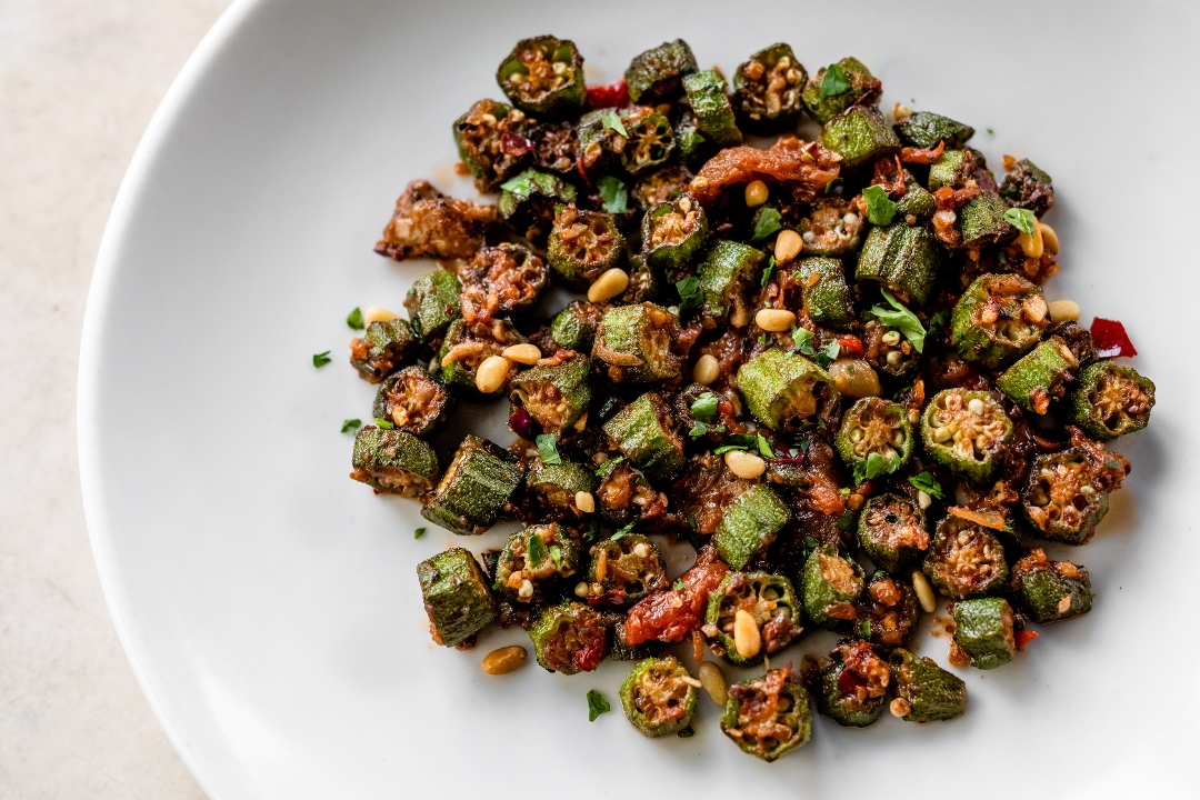 Order Charred Okra food online from Coppa Osteria store, Houston on bringmethat.com