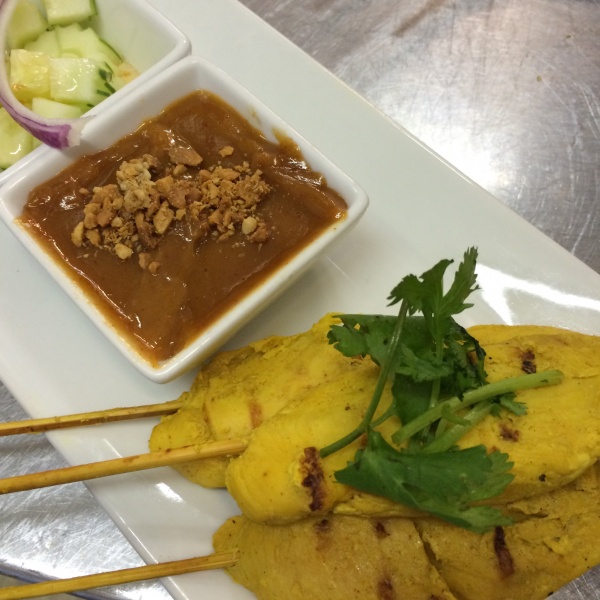 Order Chicken Satay food online from Thai Tea Asian Fusion Cafe  store, Irving on bringmethat.com