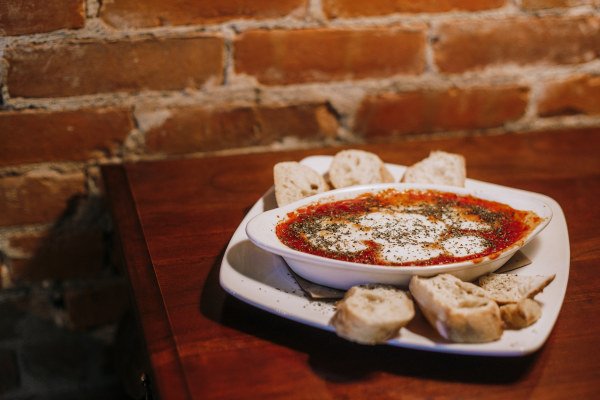 Order Baked Mozzarella Dip Plate food online from Brew House Coffee & Bake Shop store, Maumee on bringmethat.com