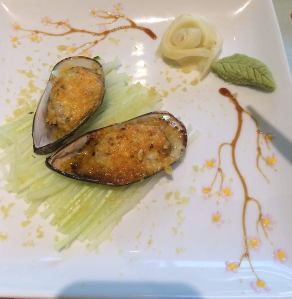 Order Grilled Mussels (4 pcs) food online from Love Sushi store, Gaithersburg on bringmethat.com