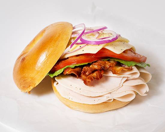 Order Turkey Club Bagel food online from Brekkie Bagels store, Oceanside on bringmethat.com