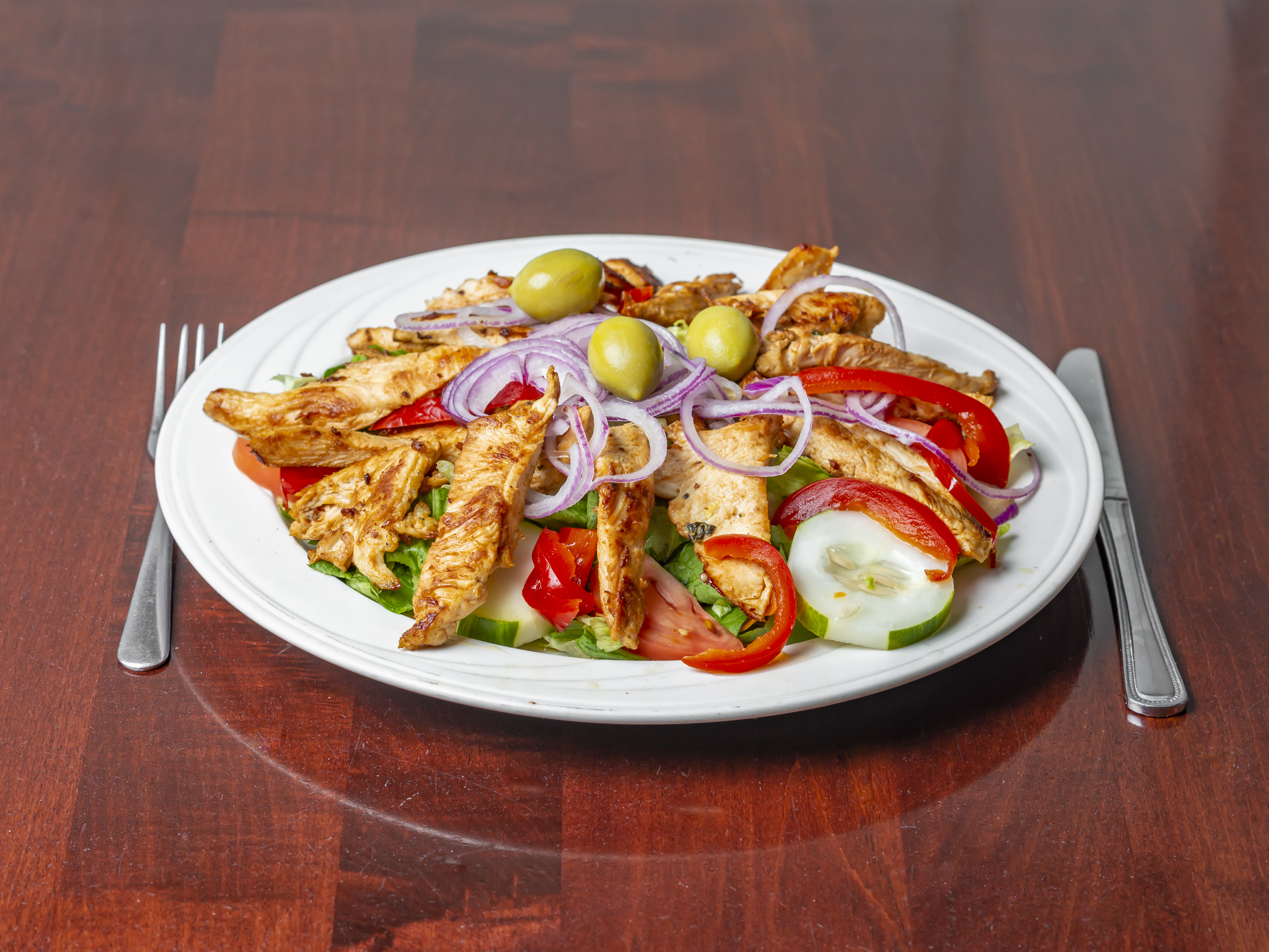 Order Grilled Chicken Salad food online from Vinny & Son Pizzeria & Italian Restaurant store, Lake Hopatcong on bringmethat.com