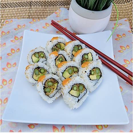 Order Tempura Asparagus Roll food online from Wasabi Sushi store, Portland on bringmethat.com