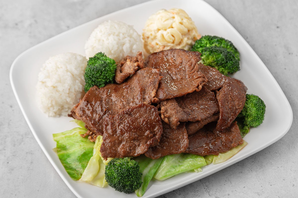 Order Hawaiian BBQ Beef food online from Ono Hawaiian Bbq store, Stockton on bringmethat.com