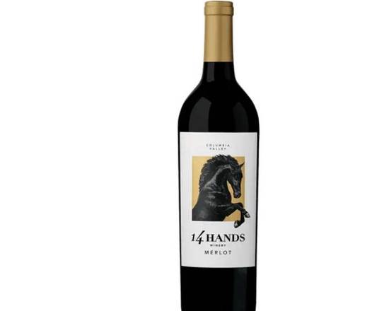 Order 14 Hands Merlot, 750mL wine (13.5% ABV) food online from Cold Spring Liquor store, Liberty Hill on bringmethat.com