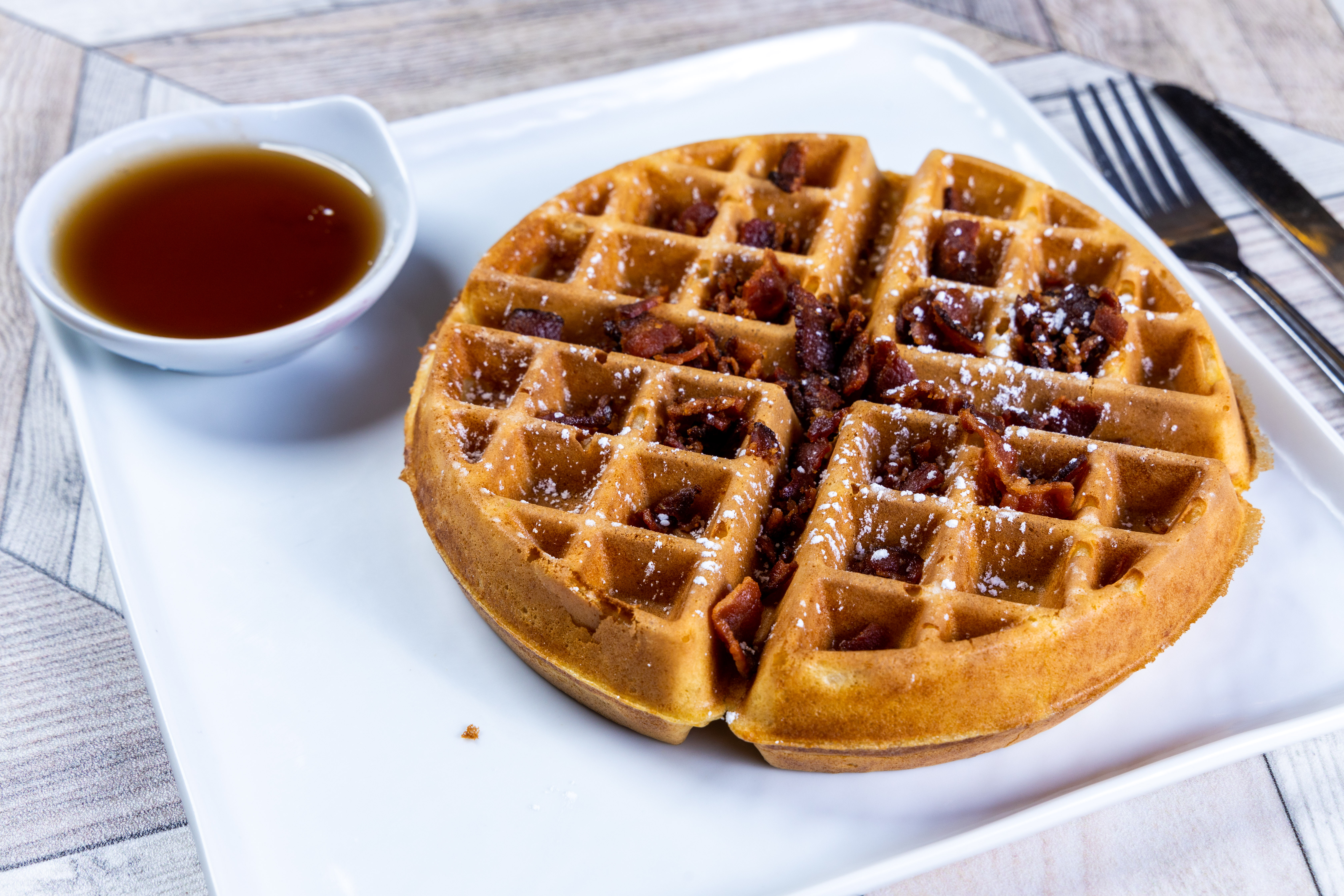 Order Bacon Waffle food online from Top View Restaurant store, Chicago on bringmethat.com