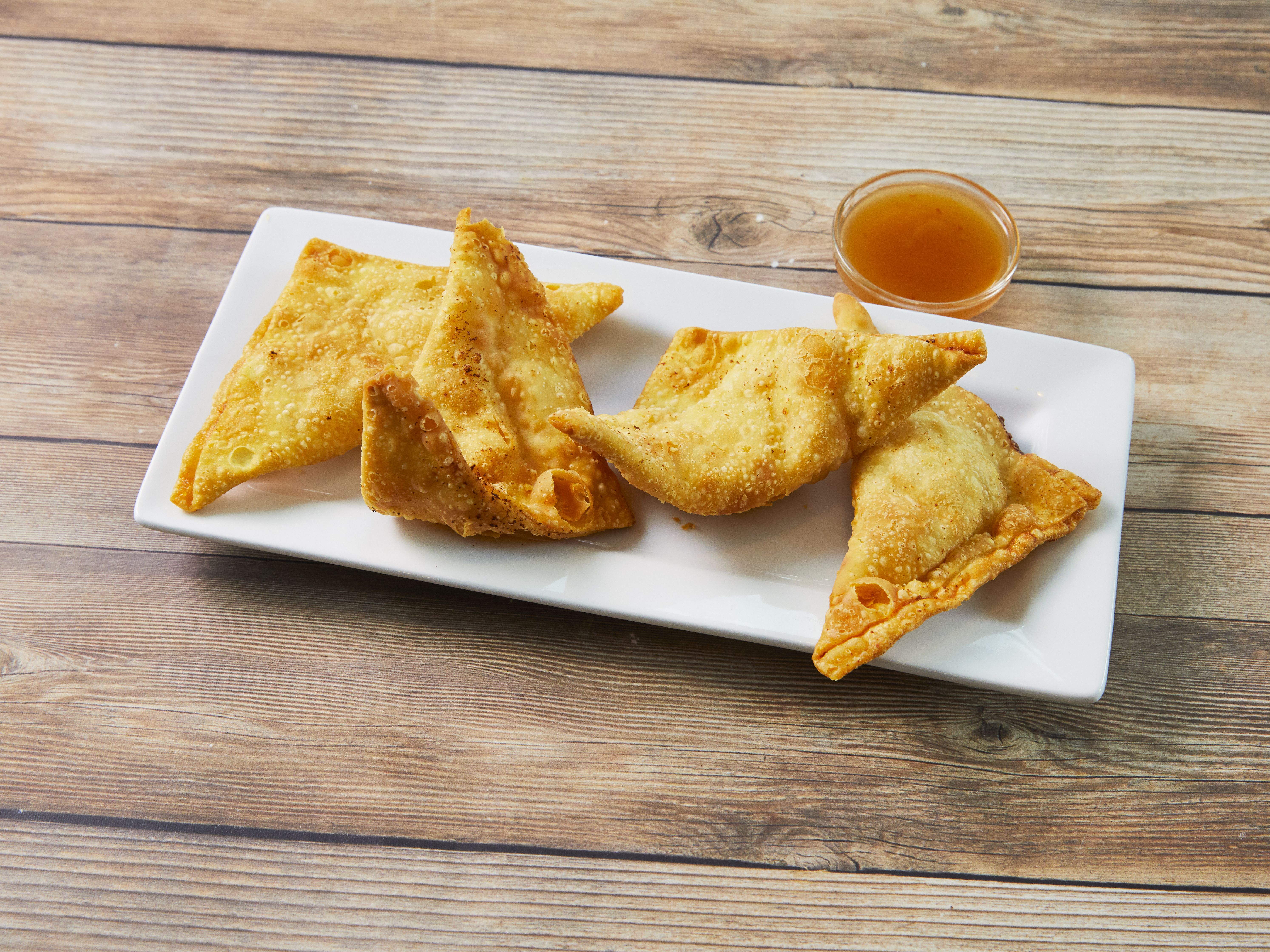 Order 4. Crab Rangoon (6 pieces) food online from See Thru Chinese Kitchen store, Chicago on bringmethat.com