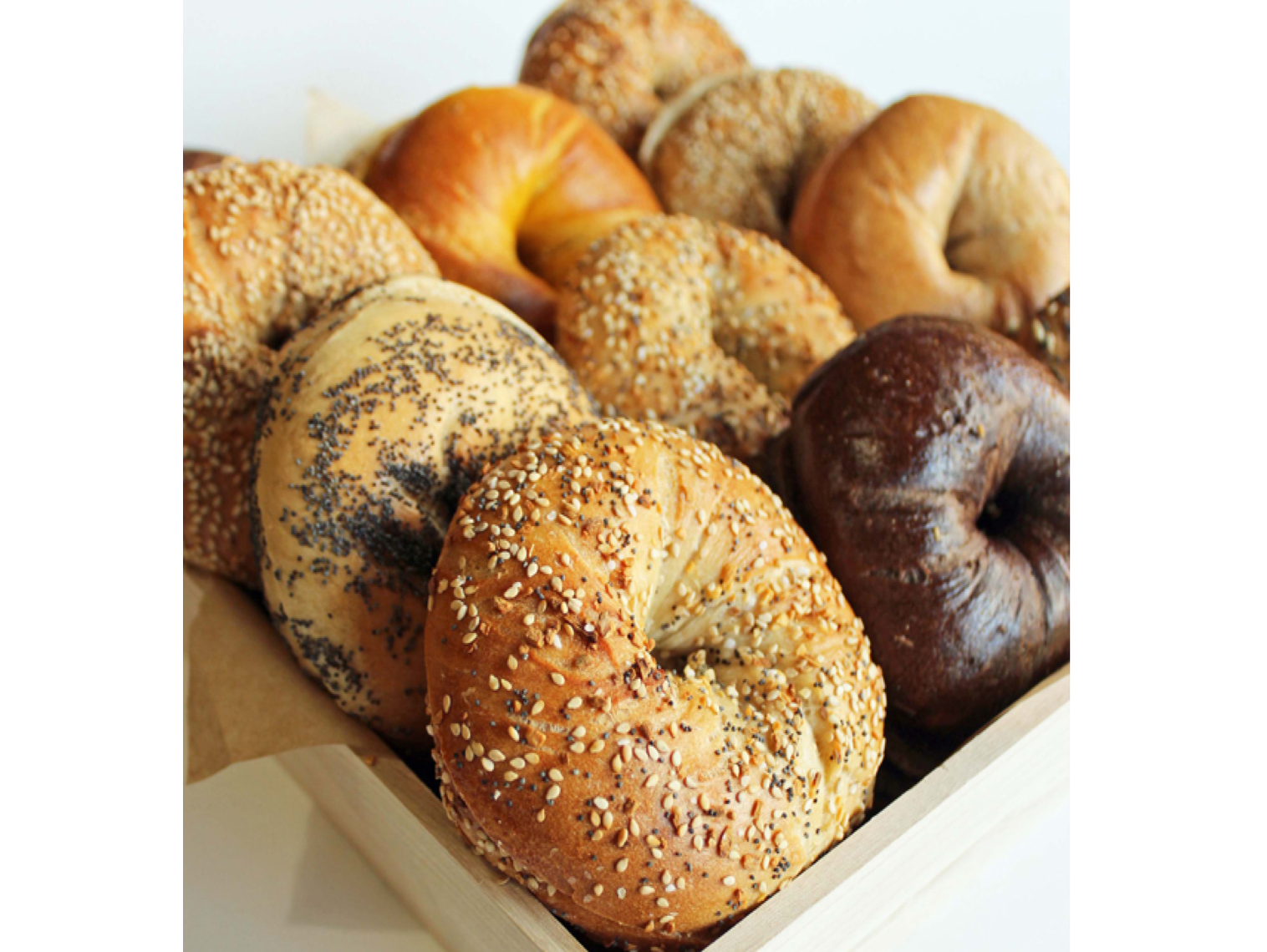 Order Baker's Dozen: Bagels in a Bag - NO FILLING food online from Brooklyn Bagel And Coffee Company store, Woodside on bringmethat.com