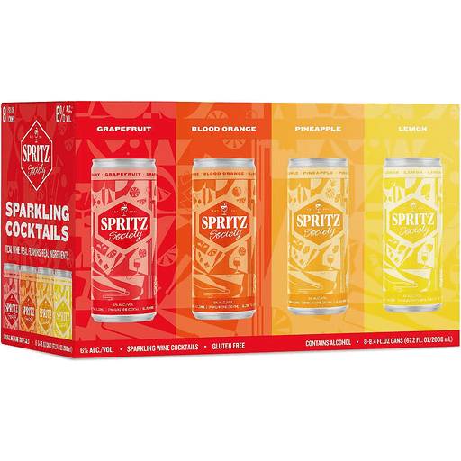 Order Spritz Society Variety Pack (8PK 250 ML) 142439 food online from Bevmo! store, Chino on bringmethat.com