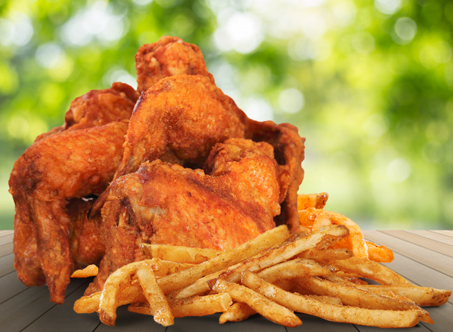Order Whole Wings with Fries food online from Spartan Pizzeria store, Baltimore on bringmethat.com