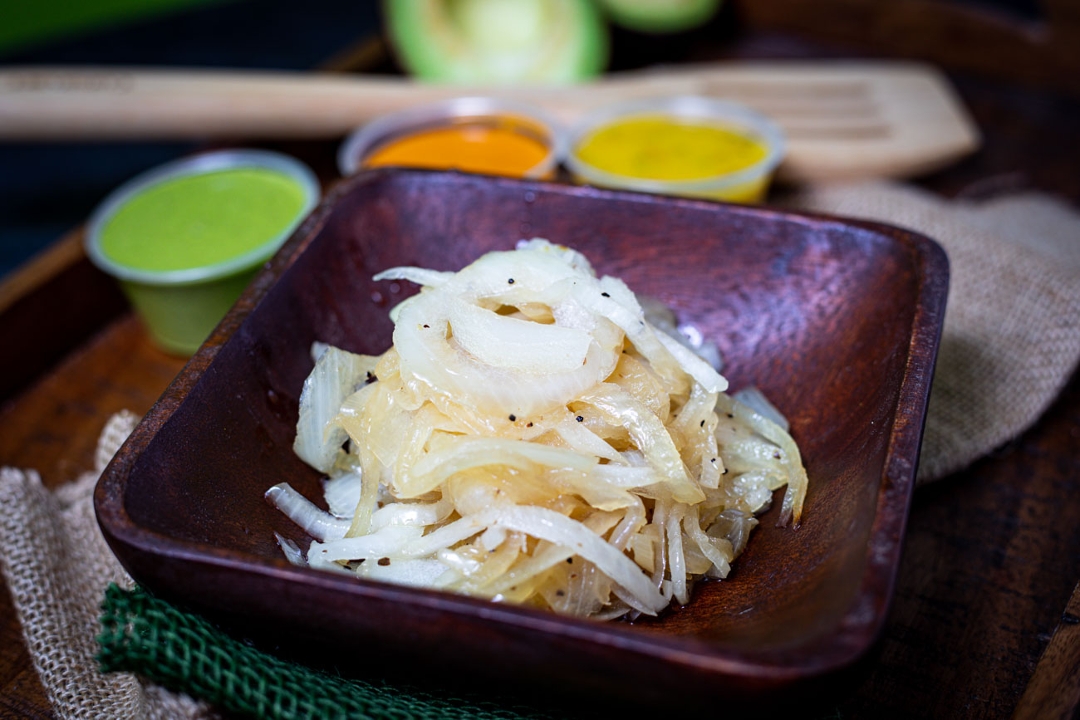 Order ~ Side Caramelized Onions food online from Guasaca store, Raleigh on bringmethat.com
