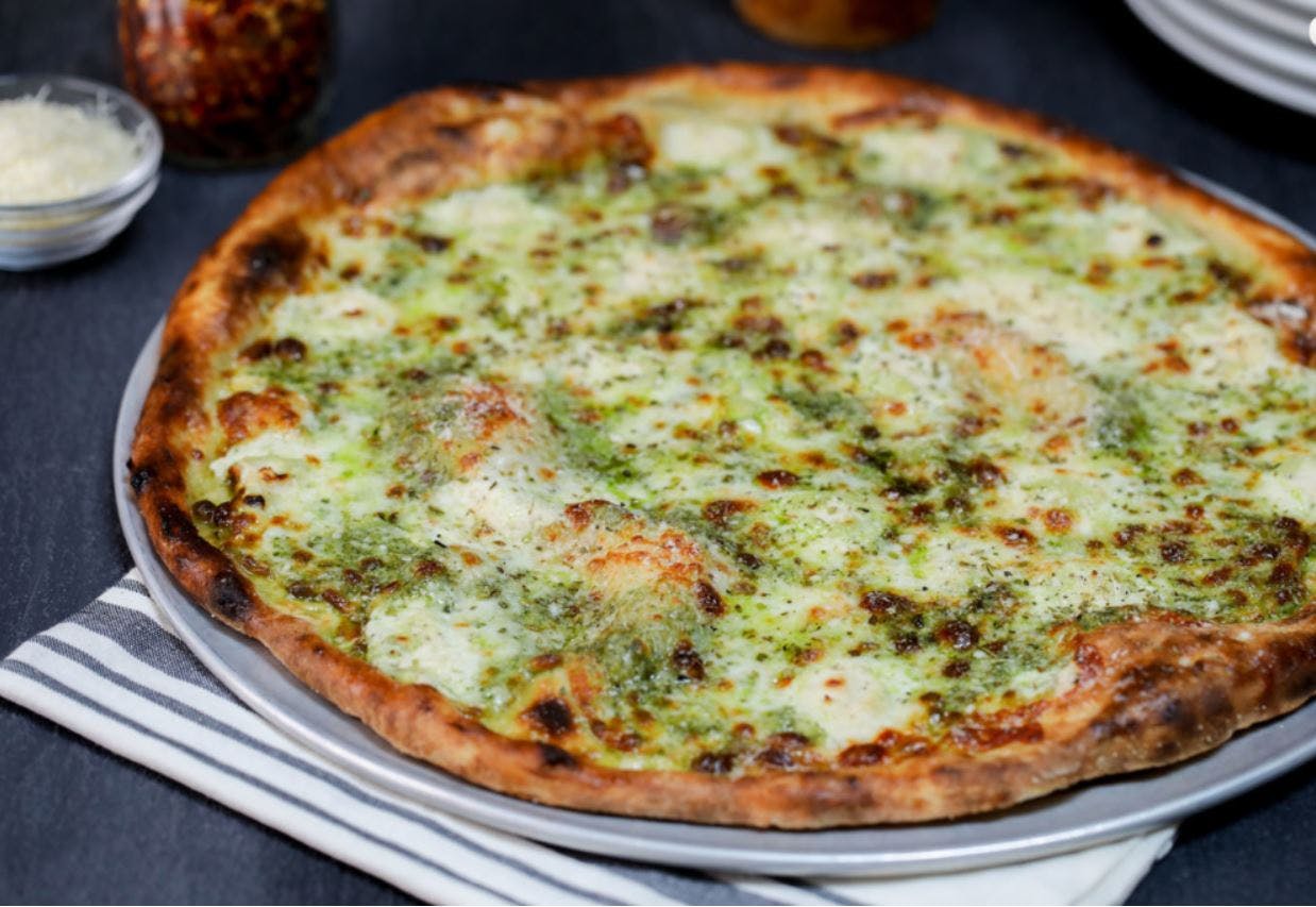 Order Neapolitan Bianco Verde Pizza - 10'' food online from Patxi's Chicago Pizza store, San Francisco on bringmethat.com