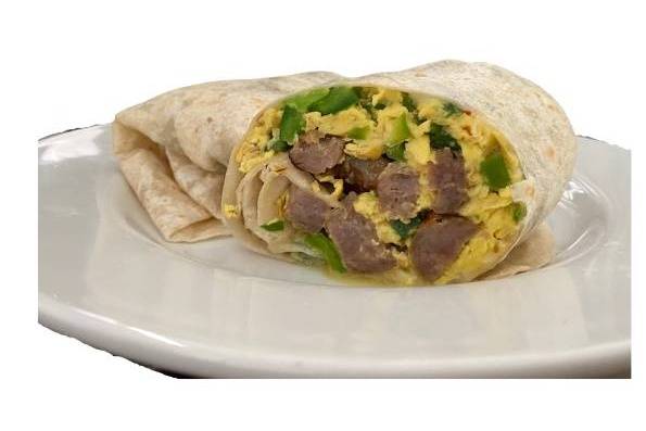 Order Sausage Burrito food online from Mr. Breakfast Restaurant store, Hoffman Estates on bringmethat.com