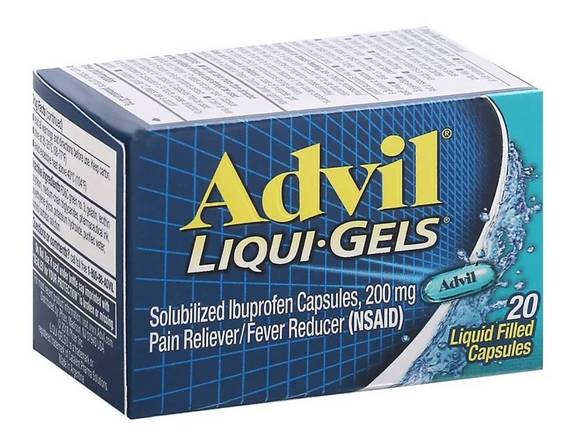 Order Advil liquid gel 20 capsules  food online from Day & Night Deli store, Brooklyn on bringmethat.com