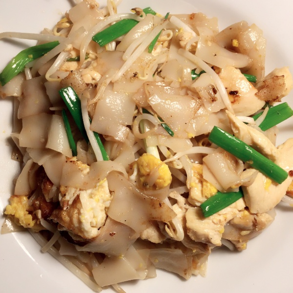 Order 5. Kuay Tiaw Khua Gai food online from Melanee Thai store, Los Angeles on bringmethat.com