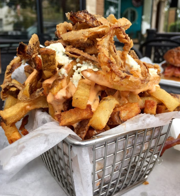 Order Blue Cheese Fries food online from Brgrbelly store, Chicago on bringmethat.com