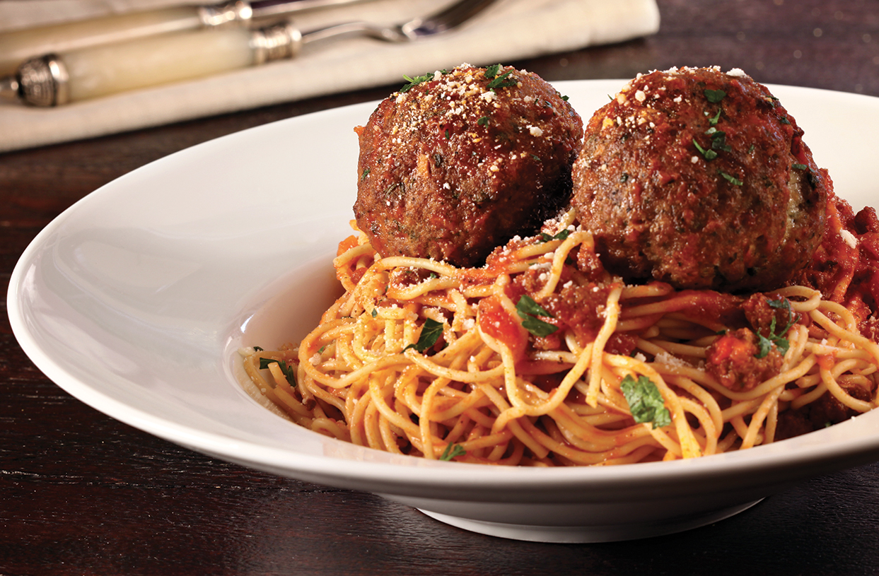 Order Spaghetti with Meatballs or Italian Sausage food online from Russo's New York Pizzeria store, Houston on bringmethat.com