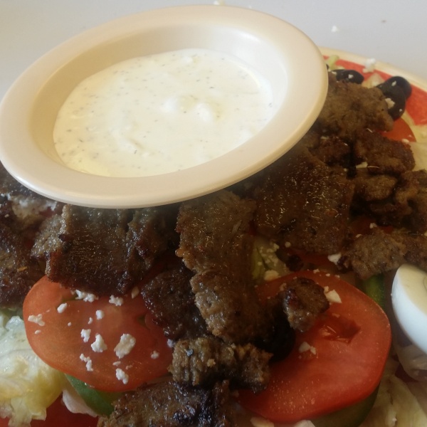 Order Gyros Salad food online from Mixed Grill Cafe store, Nashville on bringmethat.com
