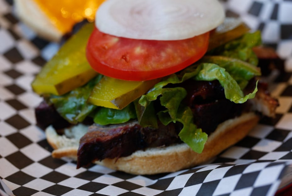 Order Brisket Burger food online from Windy City Pizza store, San Mateo on bringmethat.com