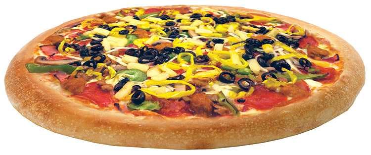 Order Everything Pizza - Small 10" (6 Slices) food online from Happy's Pizza store, Trenton on bringmethat.com