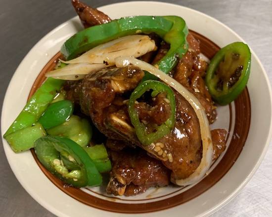 Order Jalapeno Pork Chop food online from New China Mongolian Bbq store, Los Angeles on bringmethat.com