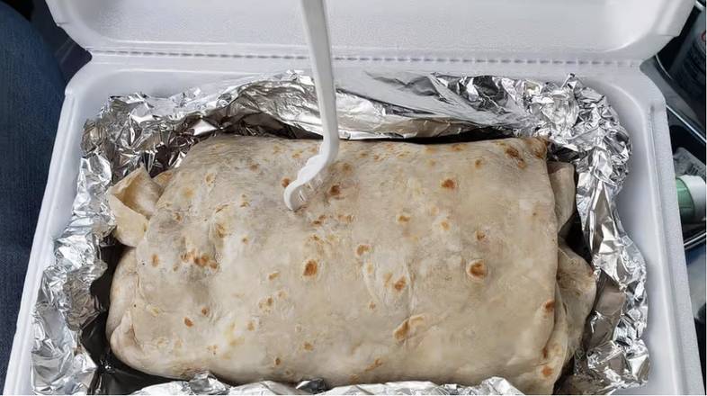 Order Super Burrito food online from Los Compadres Food Truck store, Anderson on bringmethat.com