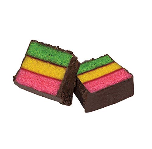 Order 1 lb. Boxed Rainbow Layer Cookies food online from Mozzicato Depasquale Bakery Pastry Shop & Cafe store, Wallingford on bringmethat.com