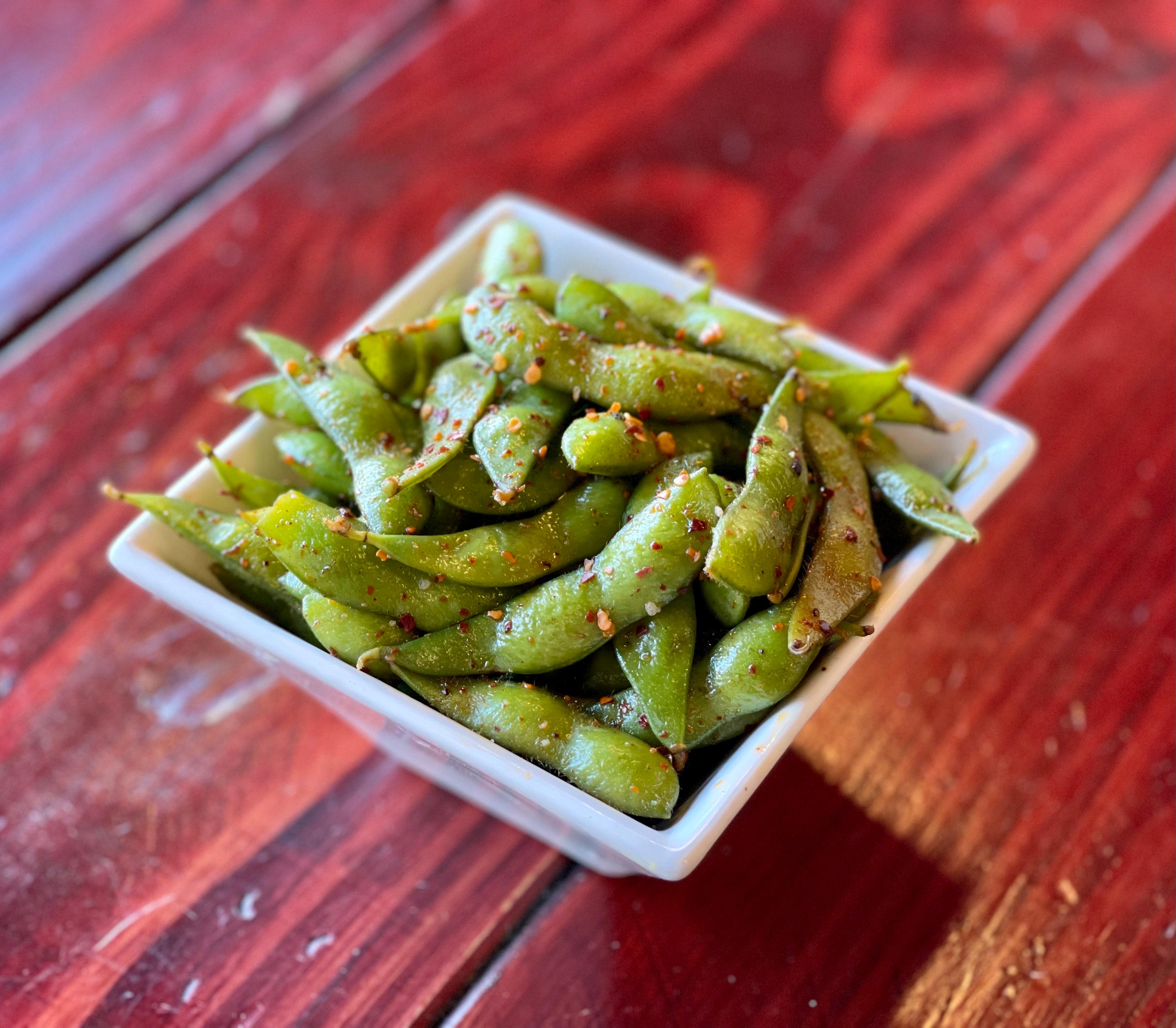Order Spicy Edamame food online from Meshuga 4 Sushi - W. Pico Blvd. store, Los Angeles on bringmethat.com