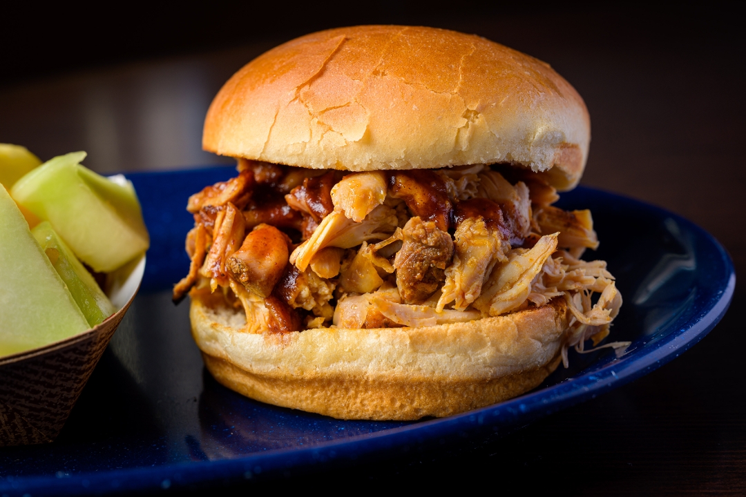 Order Pulled Chicken Sandwich food online from Blue Rock BBQ store, San Jose on bringmethat.com