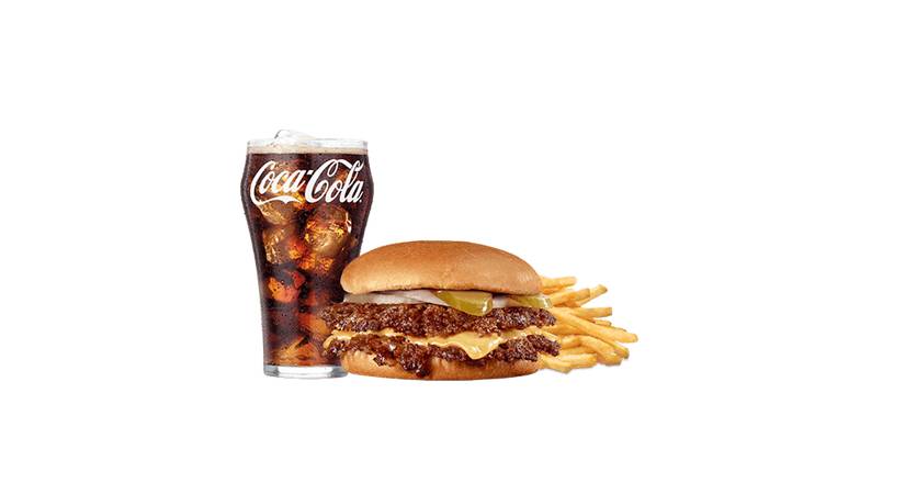 Order Original Double Steakburger with Cheese Combo food online from Steak N Shake store, Akron on bringmethat.com