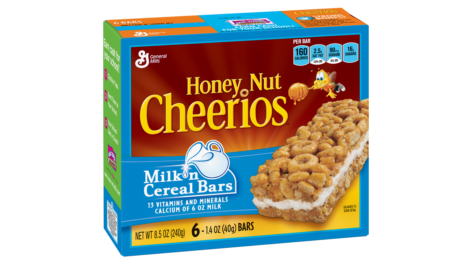Order Honey Nut Cheerios Milk 'N Cereal Bars Treat Bar, 8.5 oz, 6 Ct food online from Lula Convenience Store store, Evesham on bringmethat.com