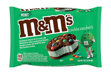 Order M and M’s Ice Cream Cookie Sandwich -  Mint food online from Luv Mart store, Santa Cruz on bringmethat.com