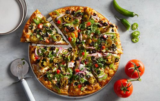 Order Curry Veggie Delight Pizza food online from Curry Pizza House store, Dublin on bringmethat.com