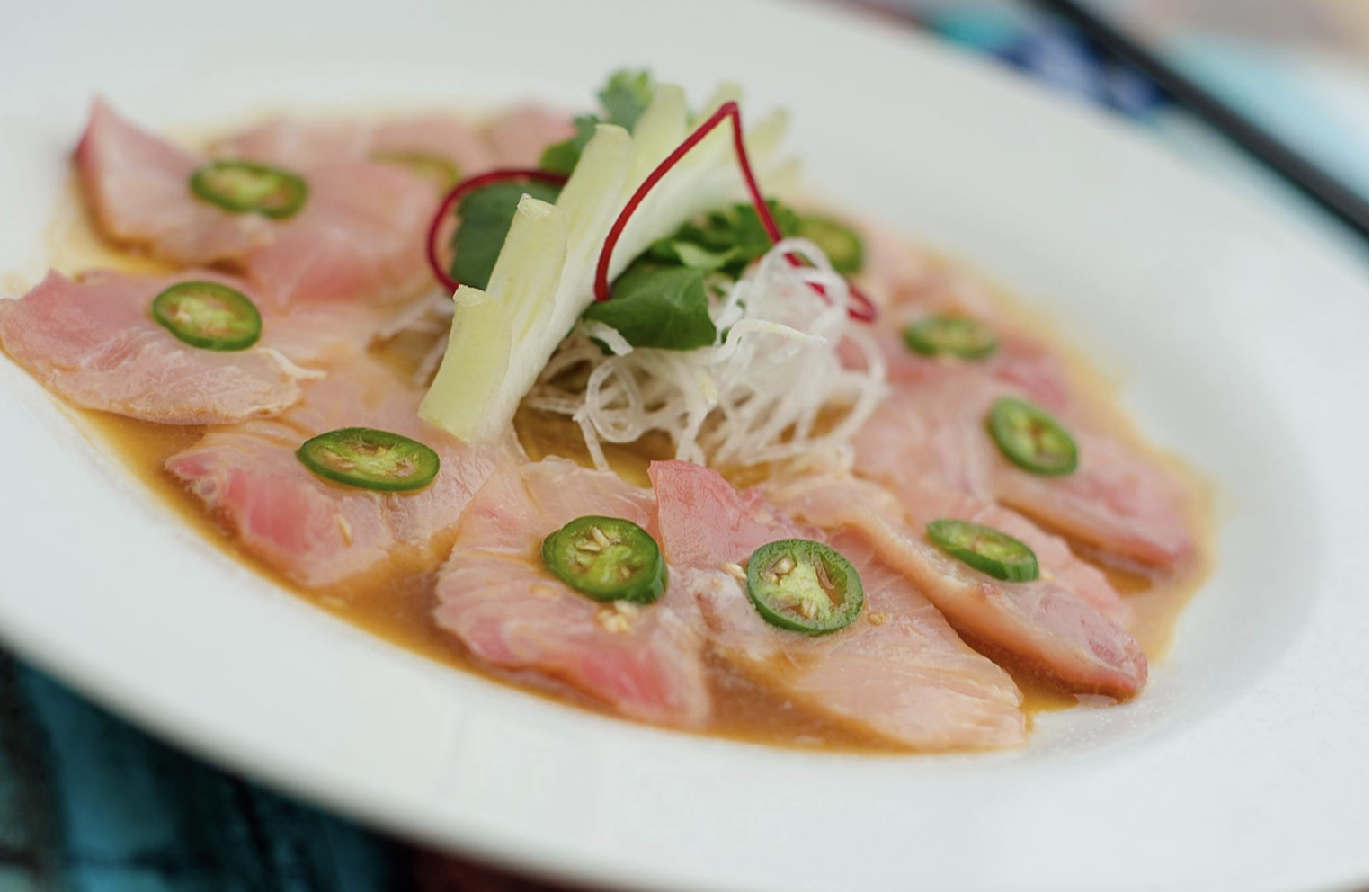 Order Yellowtail Jalapeño App food online from Tokyo Bay Restaurant store, Roswell on bringmethat.com