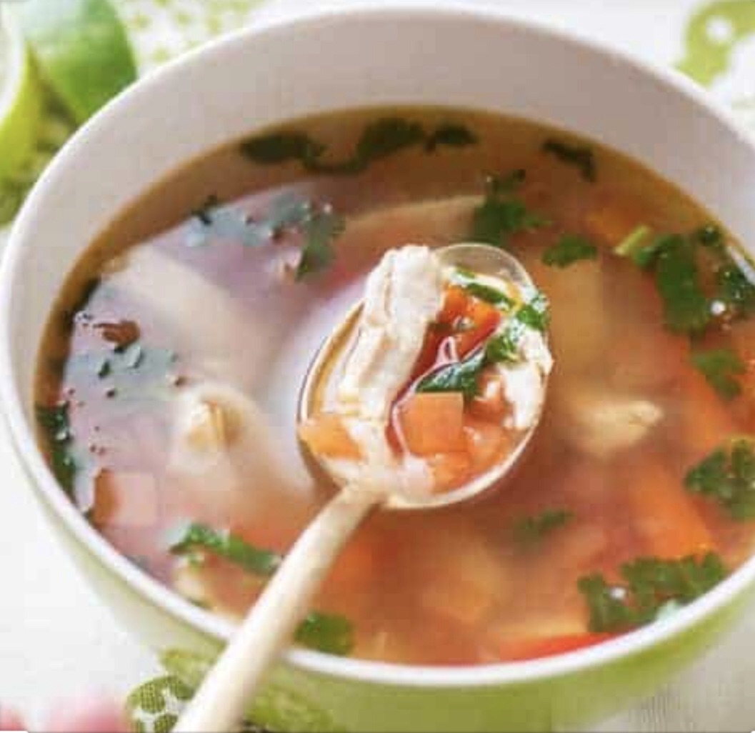 Order A12. Thai Chicken Hot and Sour Soup food online from Green Basil store, Suwanee on bringmethat.com