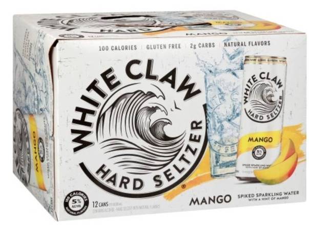 Order White Claw Mango 12-pk 12oz. Can   food online from Pit Stop Liquor Mart store, El Monte on bringmethat.com