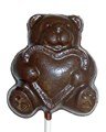 Order Chocolate Bear with Heart Sucker food online from Painted Turtle Chocolatier store, Osseo on bringmethat.com