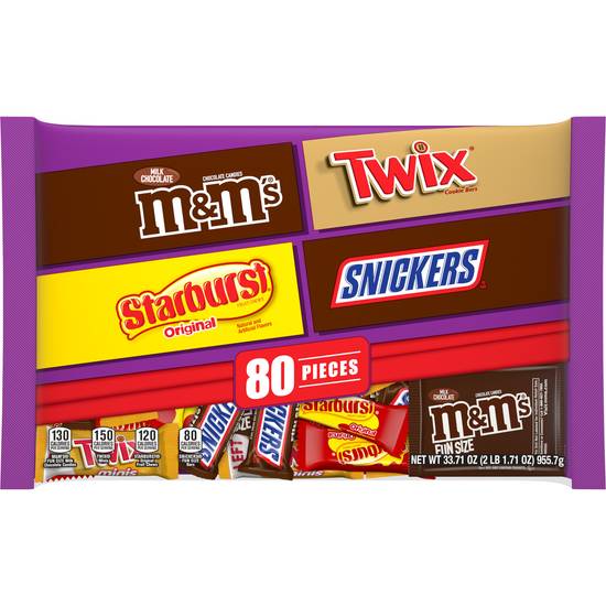 Order M&M's, Snickers, Starburst & Twix Bulk Halloween Candy Variety Pack - 33.71 oz food online from Rite Aid store, HAMPTON on bringmethat.com