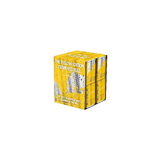 Order Red Bull Yellow Edition, Tropical Energy Drink (4PK 8.4 OZ) 114886 food online from Bevmo! store, Pasadena on bringmethat.com