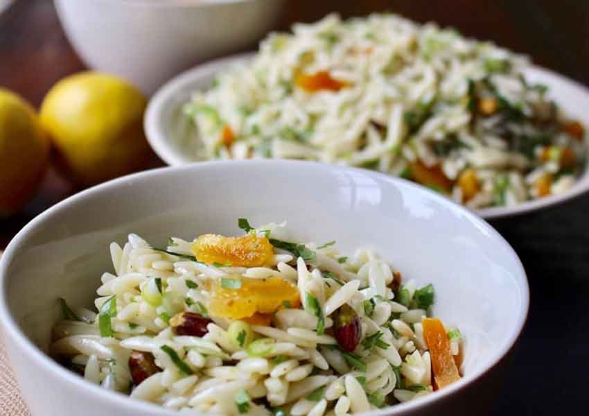 Order Orzo Salad 1 lb food online from Aux Delices store, Darien on bringmethat.com