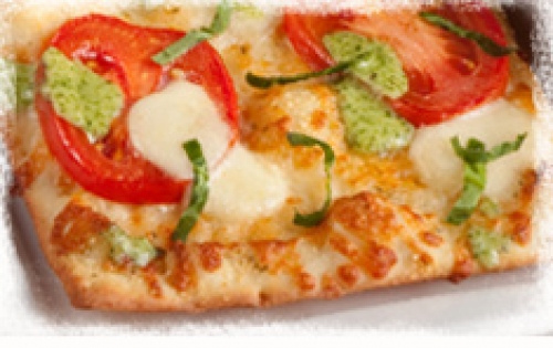 Order Tomato Pesto Flatbread food online from Round Table Pizza #407 store, Concord on bringmethat.com