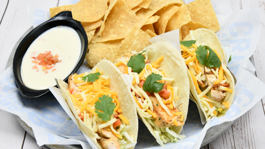 Order Blackened Chicken Tacos food online from Joes Crab Shack store, Sandy on bringmethat.com
