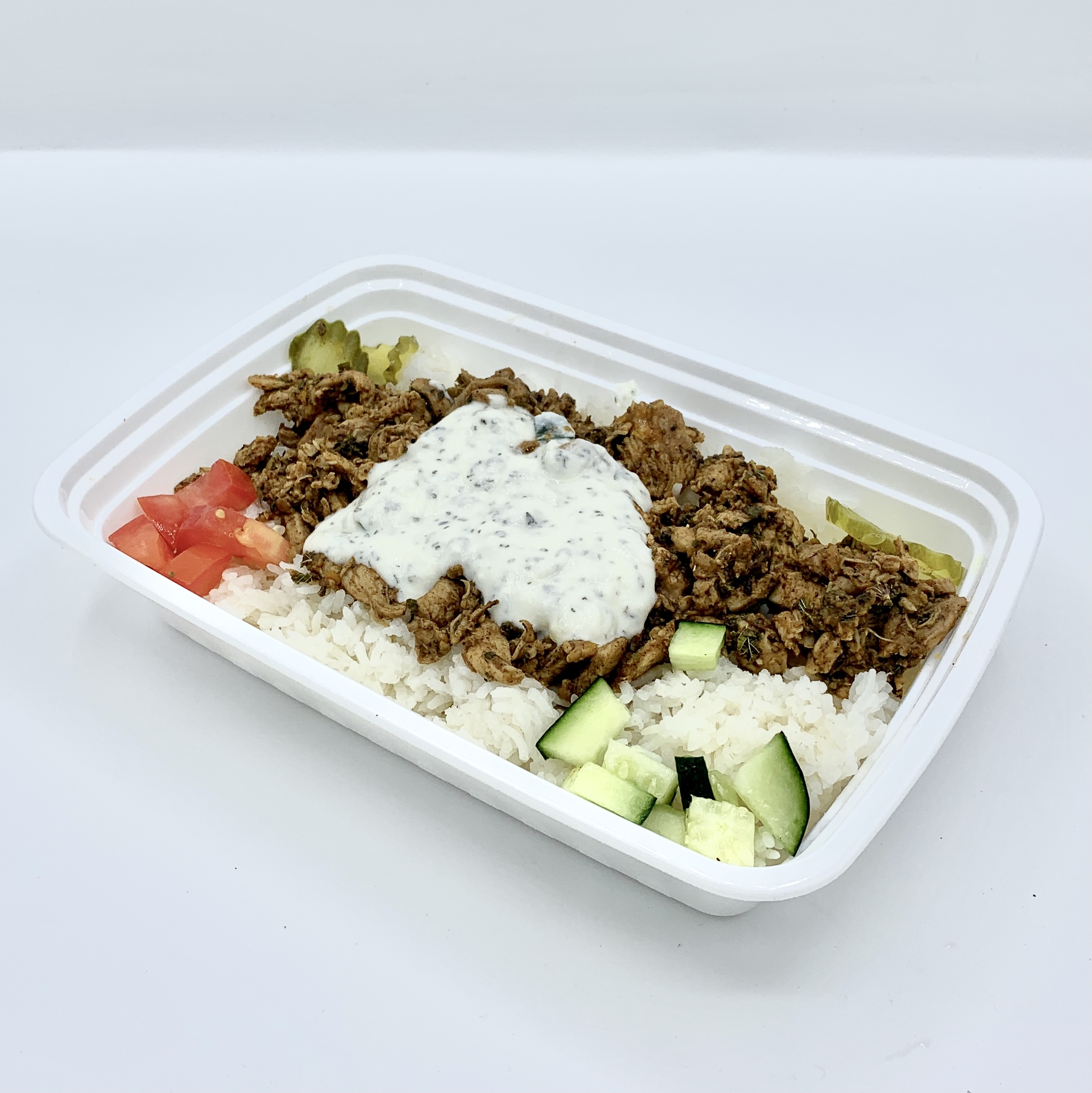 Order Chicken Gyro Over Rice food online from Heroes Meal store, Midland on bringmethat.com