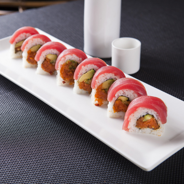 Order F15. Double Tuna Roll food online from Joy Sushi store, Whittier on bringmethat.com