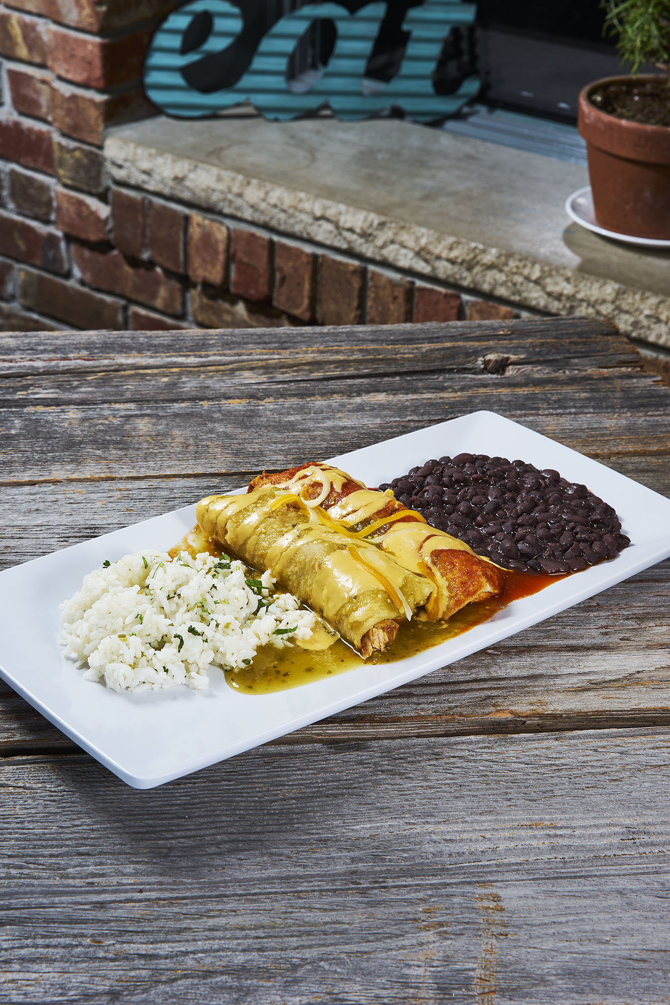 Order Enchiladas food online from Queso Mexican Grill store, Lincroft on bringmethat.com