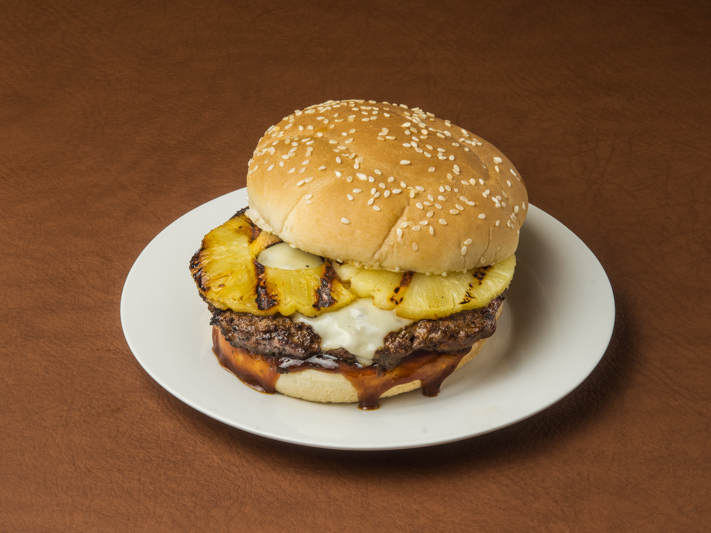Order Spicy Hawaiian Burger food online from Stacatto's store, Houston on bringmethat.com